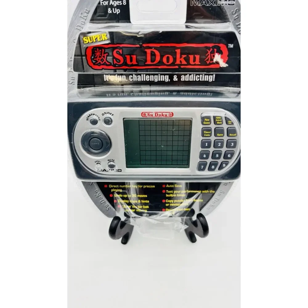 New Maximo Super Sudoku Handheld Electronic Puzzle Game - 16,000+ Puzzles Sealed